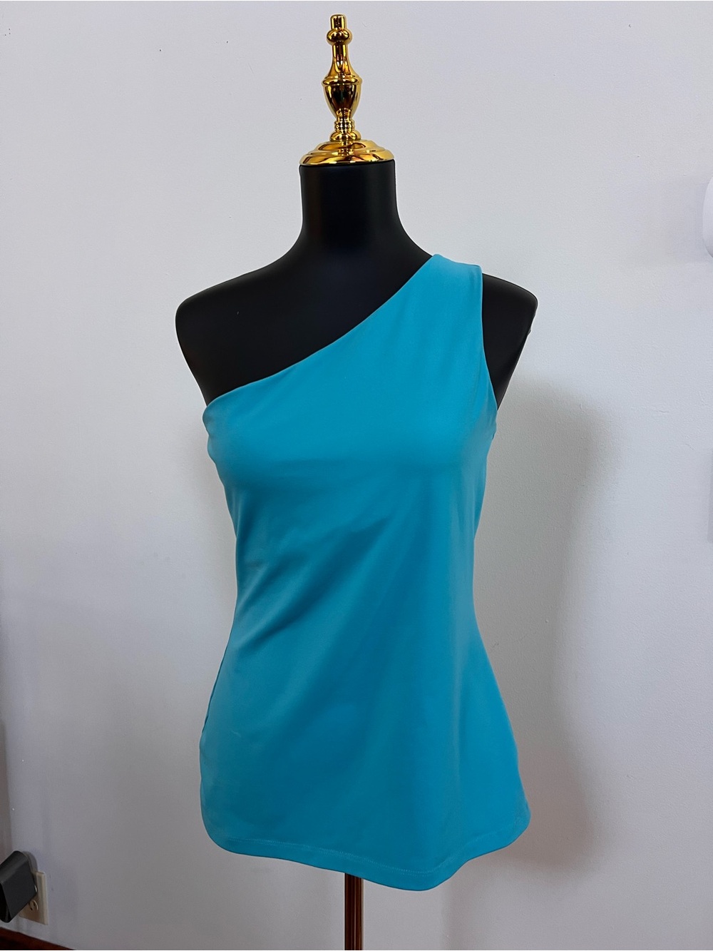 Susana Monaco One-Shoulder Turquoise Top sz L